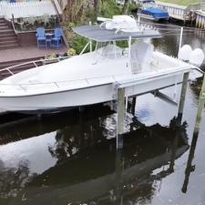 Hurricane-Boat-Lift-Palm-City-Florida-With-Piles 0